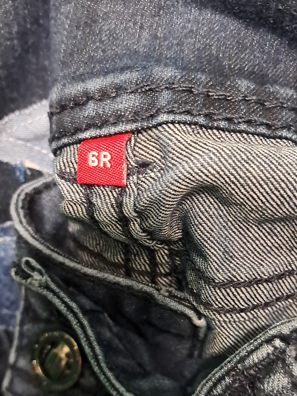 3836 Size 6 Ellie Denim Flare Jeans with Star and Paisley Accents - Picture 5 of 6